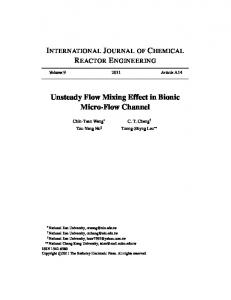 Unsteady Flow Mixing Effect in Bionic Micro-Flow Channel