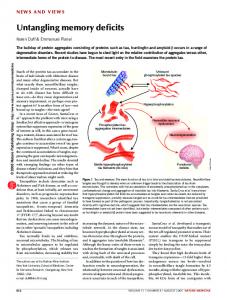 Untangling memory deficits - Nature