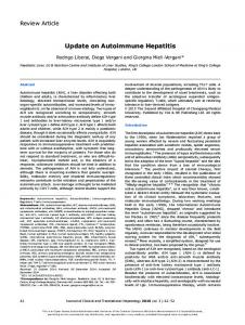 Update on Autoimmune Hepatitis