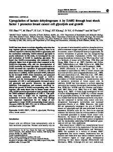 Upregulation of lactate dehydrogenase A by ErbB2 through ... - Nature