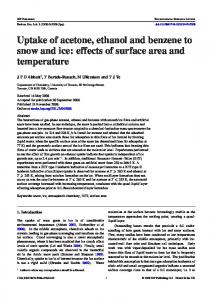 Uptake of acetone, ethanol and benzene to snow and ...