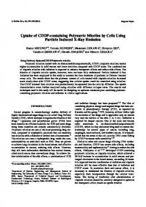 Uptake of CDDP-containing Polymeric Micelles by Cells ... - J-Stage