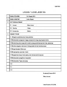 URAIAN TUGAS JABATAN - Jurusan Farmasi