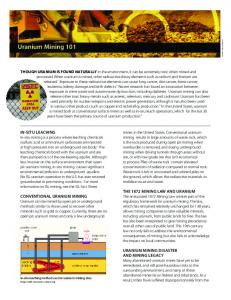 Uranium Mining 101 - Earthworks