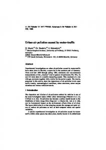 Urban air pollution caused by motor-traffic - Stadtklima / Urban climate