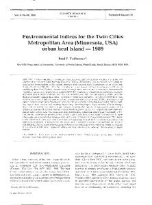 urban heat island - 1989 - Inter Research