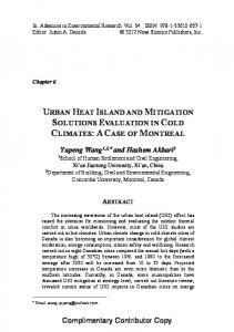 URBAN HEAT ISLAND AND MITIGATION ...