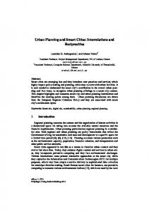 Urban Planning and Smart Cities: Interrelations ... - Semantic Scholar