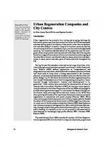 Urban Regeneration Companies and City Centres