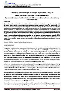 Urban road network analysis of Yenagoa, Bayelsa State Using GIS