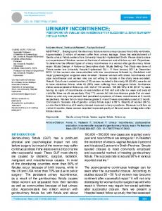 urinary incontinence