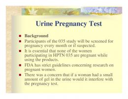 Urine Pregnancy Test