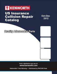 US Insurance Collision Repair Catalog - Kenworth