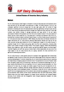 usa dairy industry - IUF