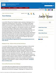 USDA ERS - Recent Meetings