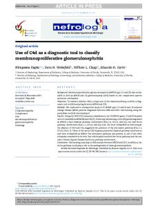 Use of C4d as a diagnostic tool to classify ... - Core