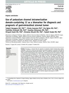 Use of potassium channel tetramerization domain