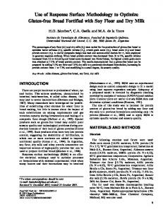 Use of Response Surface Methodology to Optimize Gluten-free Bread ...