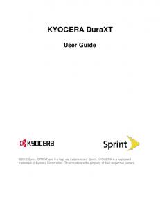 User Guide - Kyocera Wireless