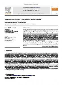 User identification for cross-system personalisation - Semantic Scholar