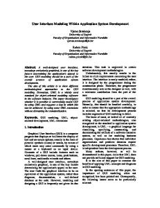 User Interface Modeling Within Application System Development