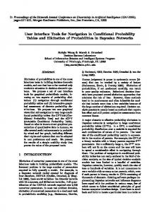 User Interface Tools for Navigation in Conditional Probability Tables ...