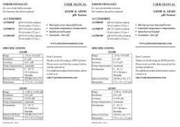 USER MANUAL - ADWA Instruments