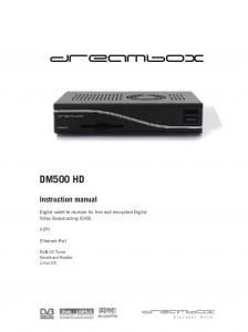 User manual DM500 HD