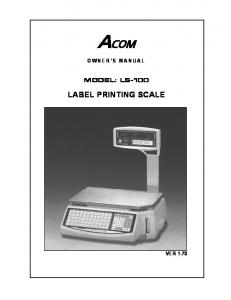 User Manual (PDF) - Scales