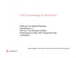 User Programming & Automation