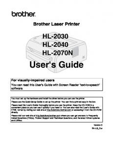 Users Manual - Brother