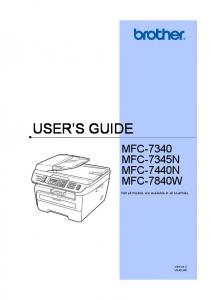 Users Manual For MFC - 7340