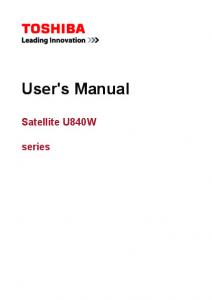 User's Manual - Toshiba