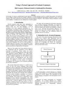 Using A Formal Approach to Evaluate Grammars