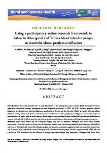 Using a participatory action research framework to listen to Aboriginal