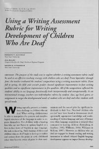 Using a Writing Assessment Rubric for Writing