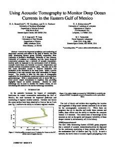 Using Acoustic Tomography to Monitor Deep Ocean Currents in the ...