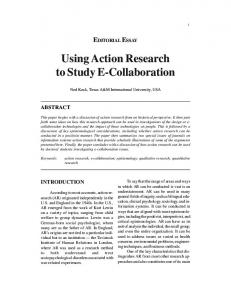 Using Action Research to Study E-Collaboration