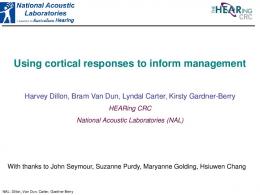 Using cortical responses to inform management - Phonak