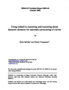 Using inductive reasoning and reasoning about ... - Semantic Scholar