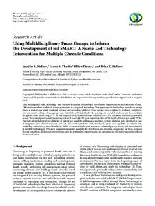 Using Multidisciplinary Focus Groups to Inform the Development of mI