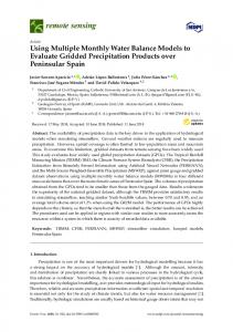 Using Multiple Monthly Water Balance Models to Evaluate ... - MDPI