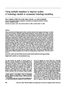 Using multiple templates to improve quality of ... - Wiley Online Library