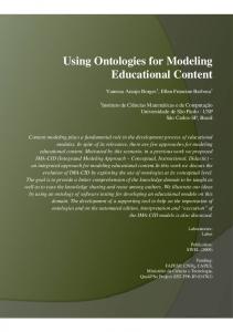 Using Ontologies for Modeling Educational Content