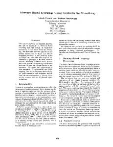 Using Similarity for Smoothing - Association for Computational ...