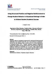 Using Structured Positive and Negative Reinforcement ... - RiuNet - UPV