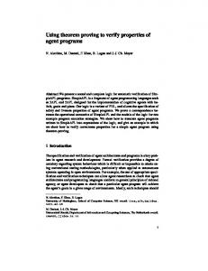 Using theorem proving to verify properties of agent programs