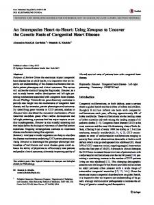 Using Xenopus to Uncover the Genetic Basis of Congenital Heart ...