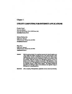 Utility computing for Internet applications. - source url