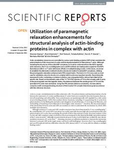 Utilization of paramagnetic relaxation